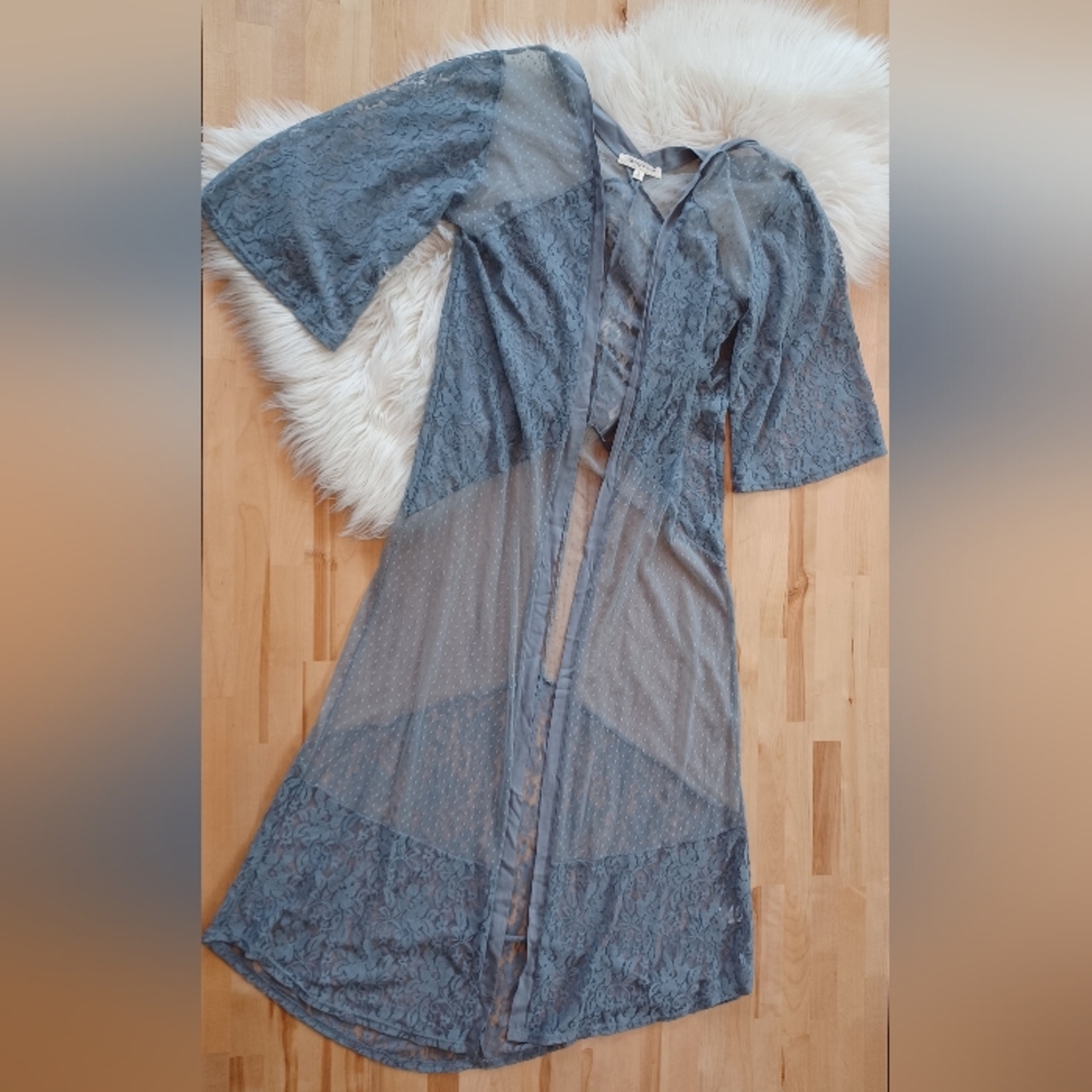 {Living Doll} Floral Lace Long Kimono
